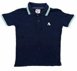 "Boys' Stylish Short Sleeve Summer Polo T-Shirt Anther Fabric_ Blue"